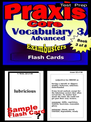 cover image of PRAXIS 1 Test Advanced Vocabulary&#8212;PRAXIS Flashcards&#8212;PRAXIS 1 Prep Exam Workbook 3 of 8